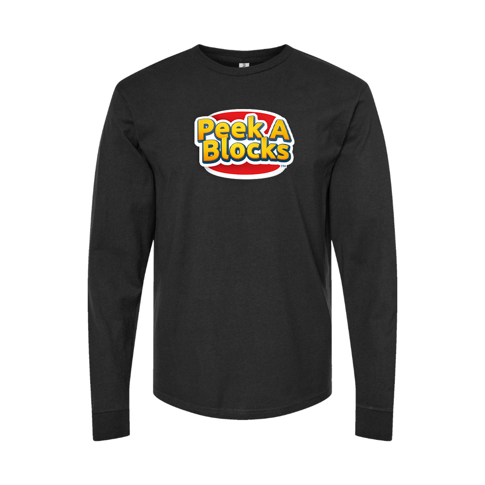 Men's Peek A Blocks Logo Long Sleeve T-Shirt