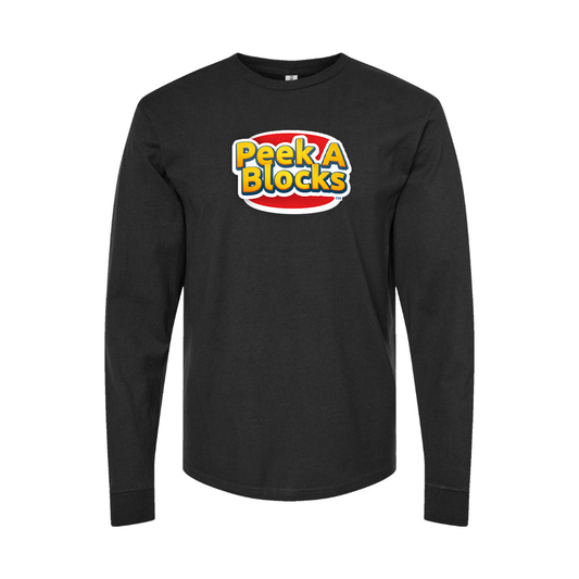 Men's Peek A Blocks Logo Long Sleeve T-Shirt