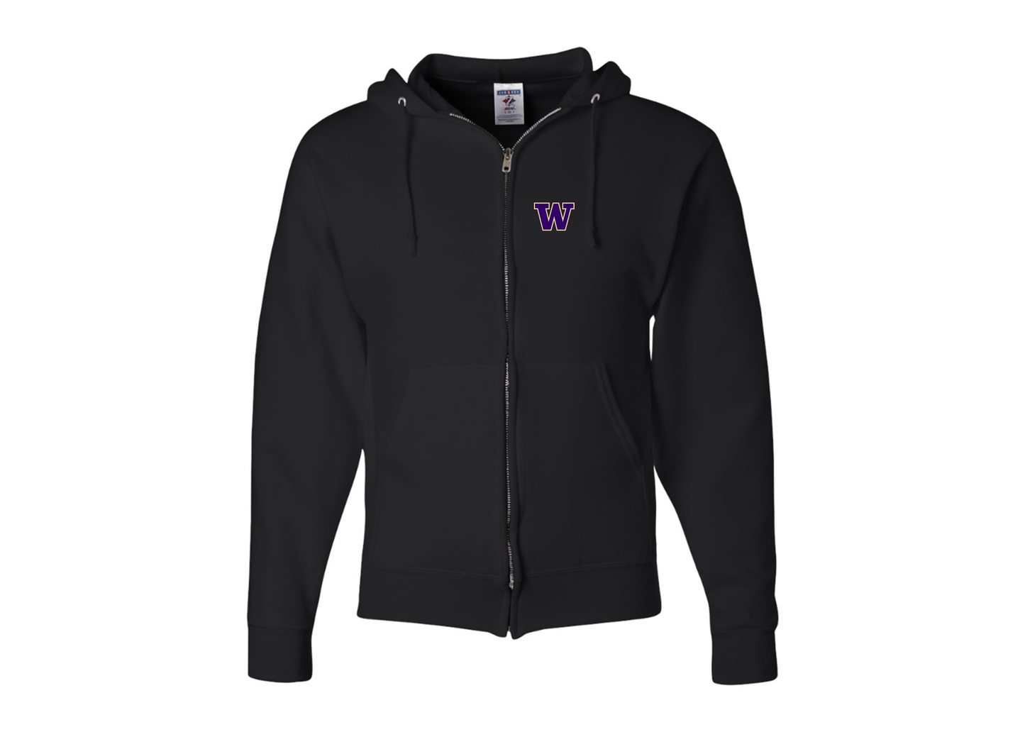 Men's Washington Huskies JERZEES NuBlend Full-Zip Hooded Sweatshirt