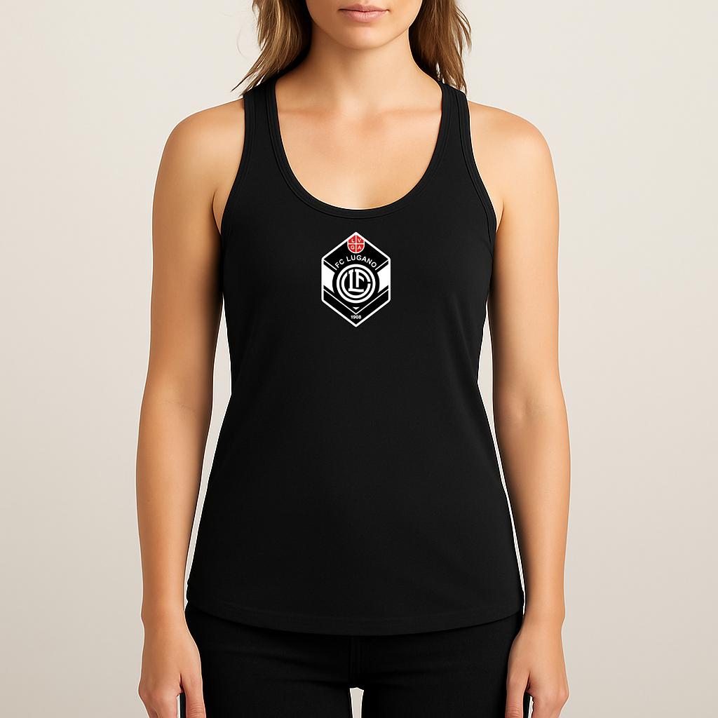 Women's FC Lugano Soccer Logo Next Level Ideal Racerback Tank