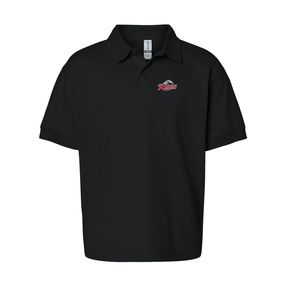 Youth Rider Broncs Logo Gildan Dry Blend Jersey Polo