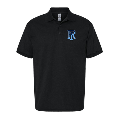 Men's Rhode Island Rams Logo Gildan Dry Blend Jersey Polo