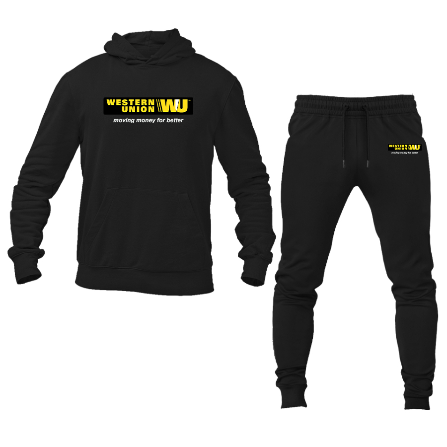 Men's Wastern Union Logo Hoodie Joggers Set