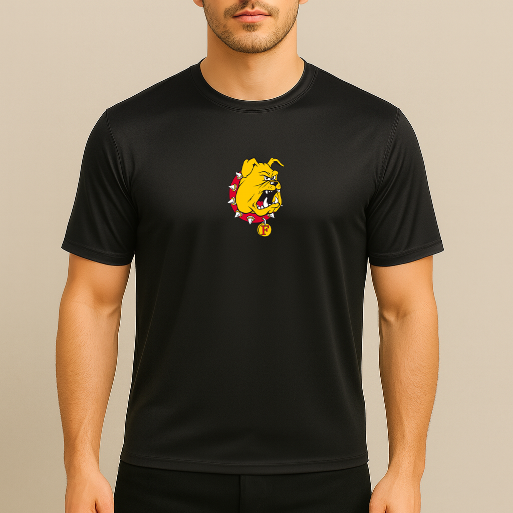 Men's Ferris State Bulldogs Logo Polyester T-Shirt