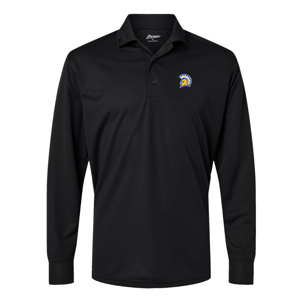 Men's San Jose State Spartans Logo Paragon Prescott Long Sleeve Polo