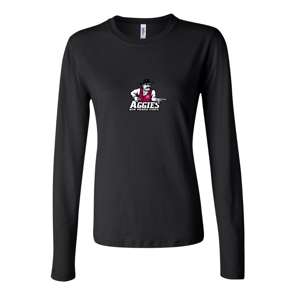 BELLA CANVAS Women’s Aggies New Mexico State Logo Jersey Long Sleeve Tee