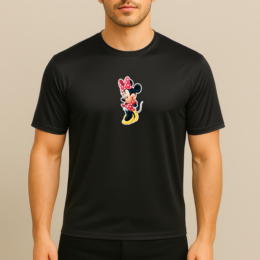 Men's Minnie Mouse Cartoon Polyester T-Shirt
