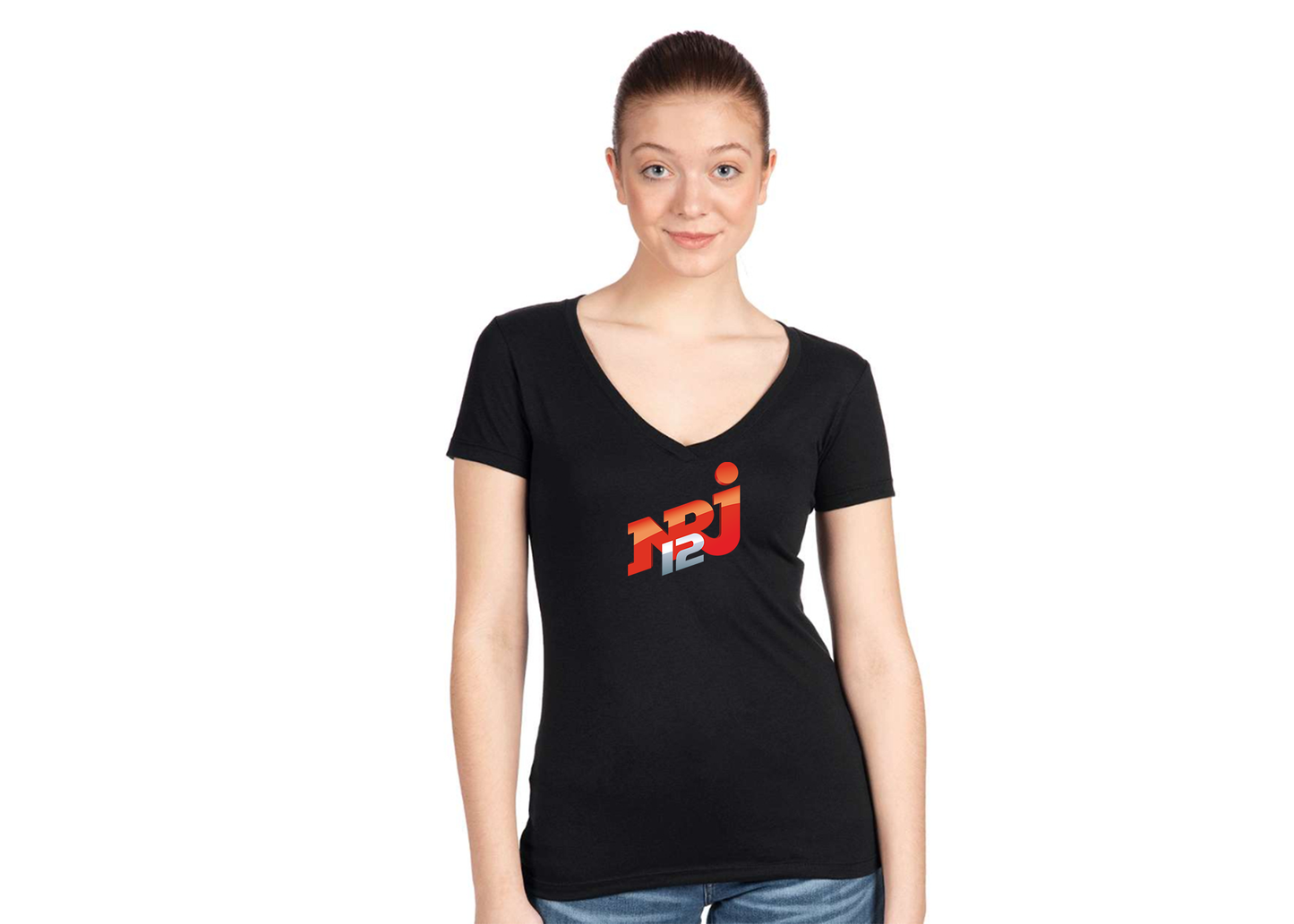 Women's  NRJ 12 Logo Next Level V-Neck T-Shirt