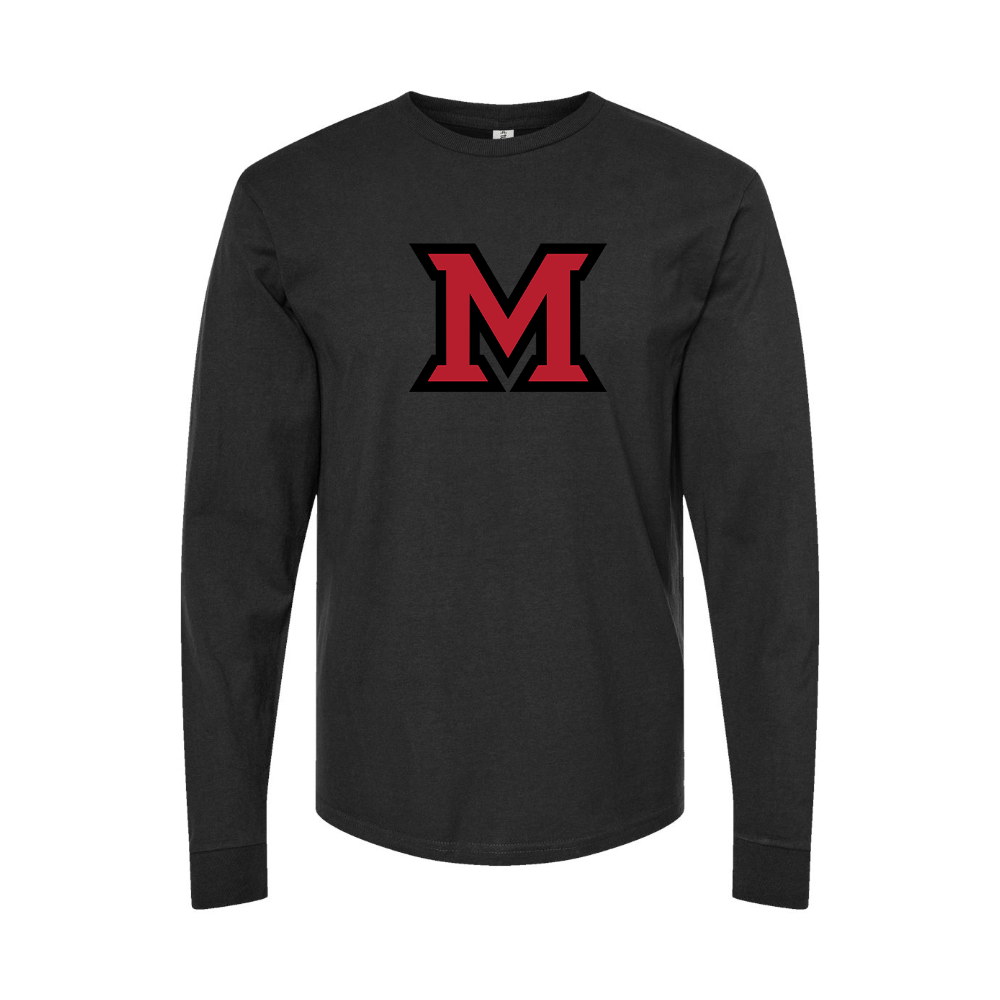 Men's Miami Ohio RedHawks Logo Long Sleeve T-Shirt