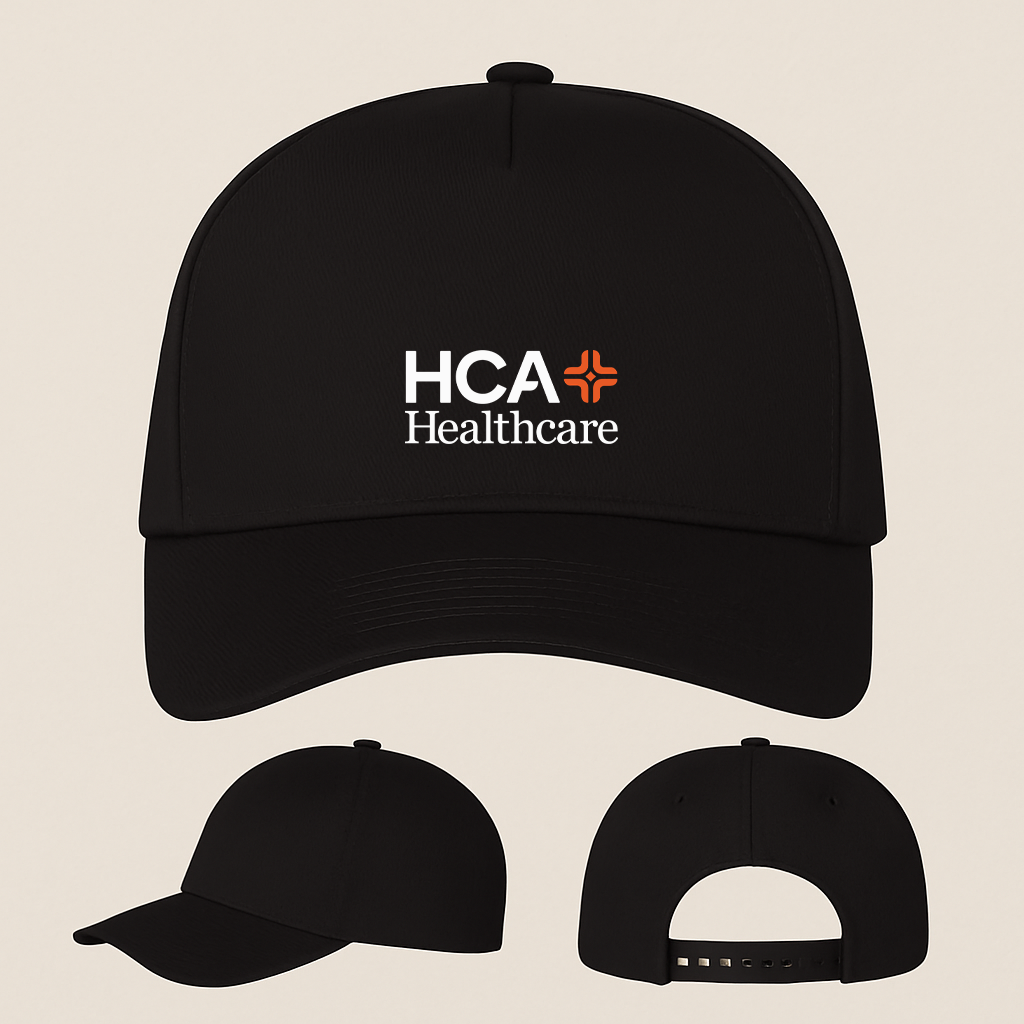 HCA Healthcare Logo Five Panel Twill Snapback Cap