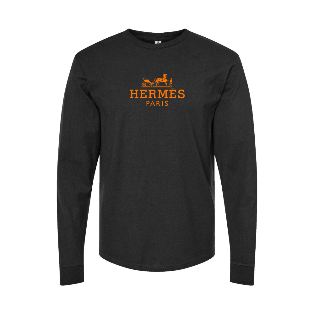 Youth Hermès Logo Cotton Long Sleeve T-Shirt