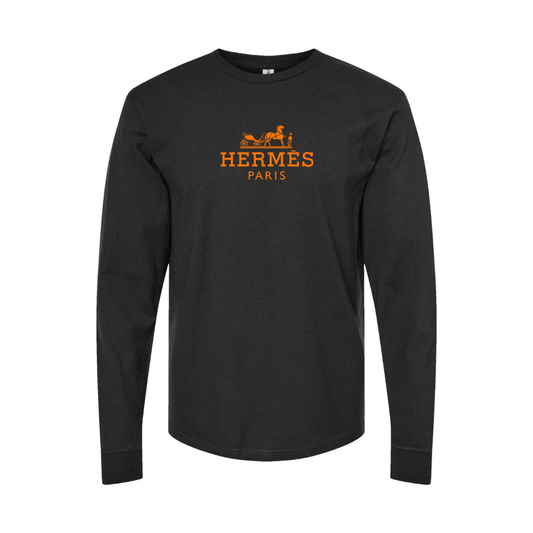 Youth Hermès Logo Cotton Long Sleeve T-Shirt