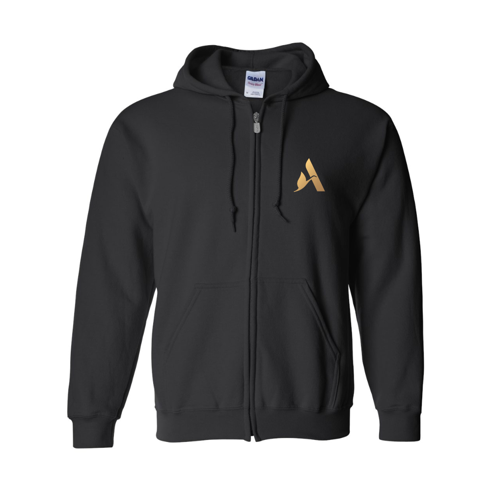 Men's Accor Golden Logo Gildan  Heavy Blend Full Zip Hooded Sweatshirt