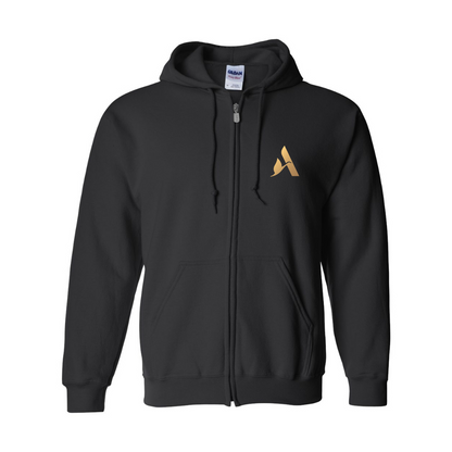 Men's Accor Golden Logo Gildan  Heavy Blend Full Zip Hooded Sweatshirt