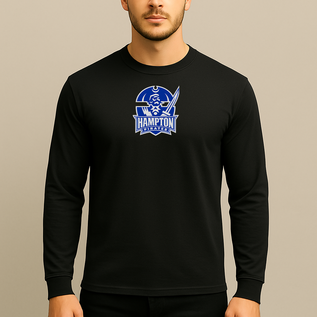 Men's Hampton Pirate Logo Long Sleeve T-Shirt