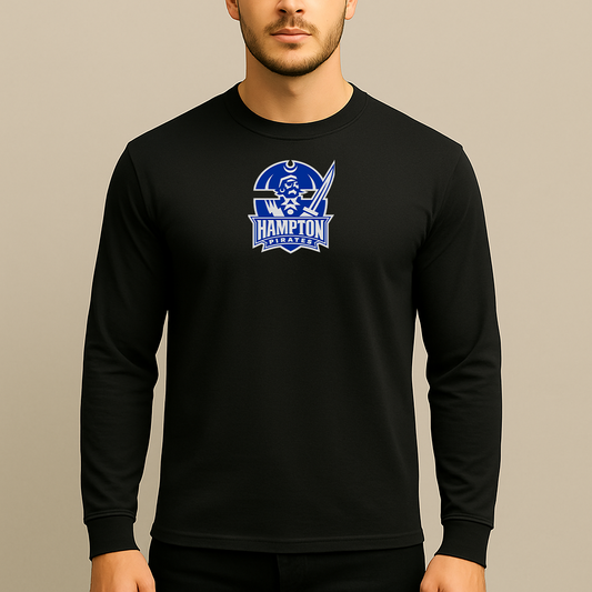 Men's Hampton Pirate Logo Long Sleeve T-Shirt