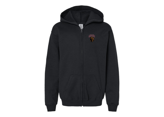 Gildan Heavy Blend Youth Montana Grizzliesl Full Zip Hooded Sweatshirt