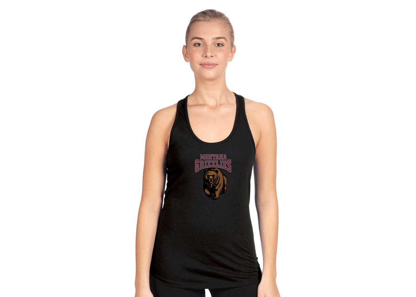 Women's Montana Grizzliesl Next Level Ideal Racerback Tank