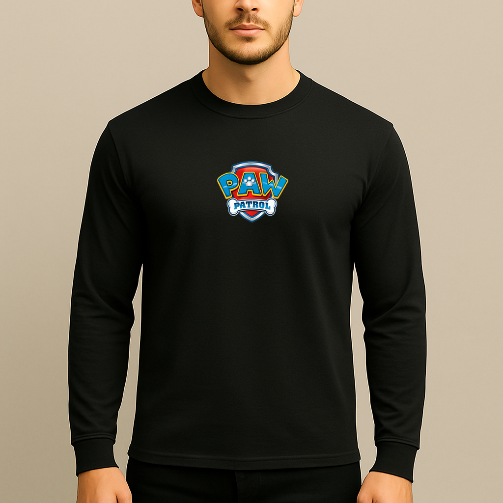 Men's Paw Patrol Cartoon Long Sleeve T-Shirt