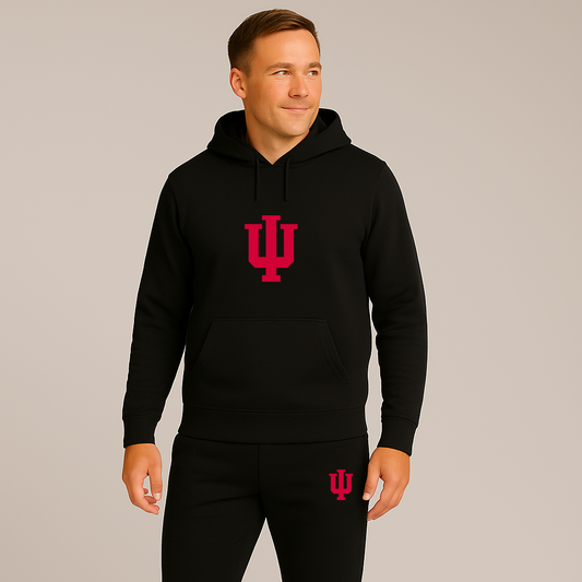 Men's Indiana Hoosiers Logo Hoodie Joggers Set