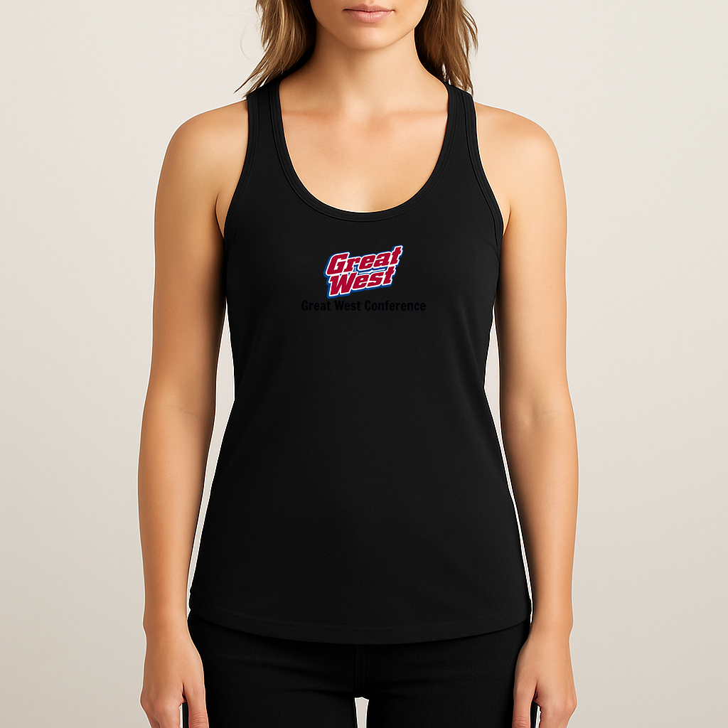 Women's Great West Conference Logo Next Level Ideal Racerback Tank