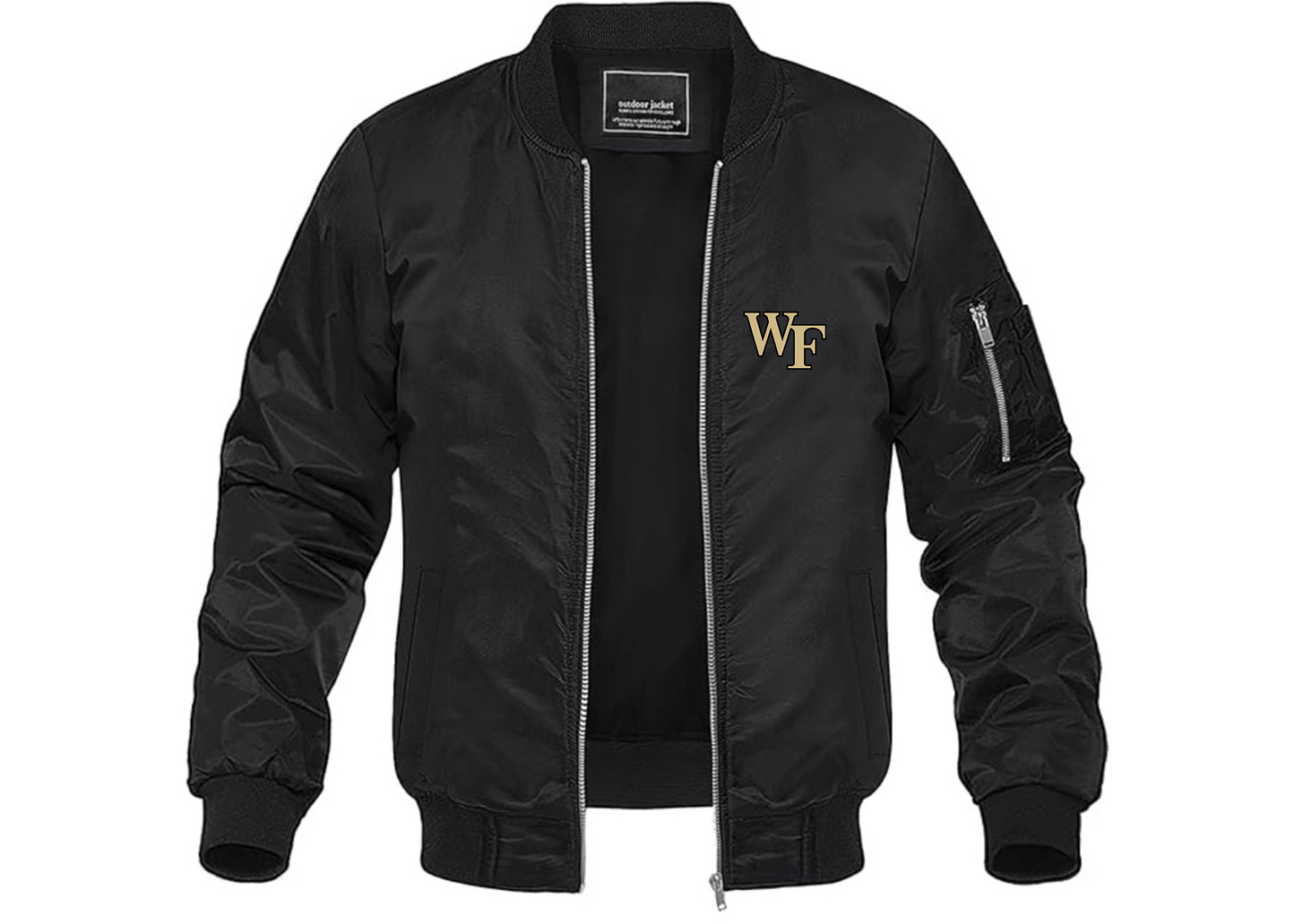 Men's Wake Forest Demon Deacons Lightweight Bomber Jacket Windbreaker Softshell Varsity Jacket Coat