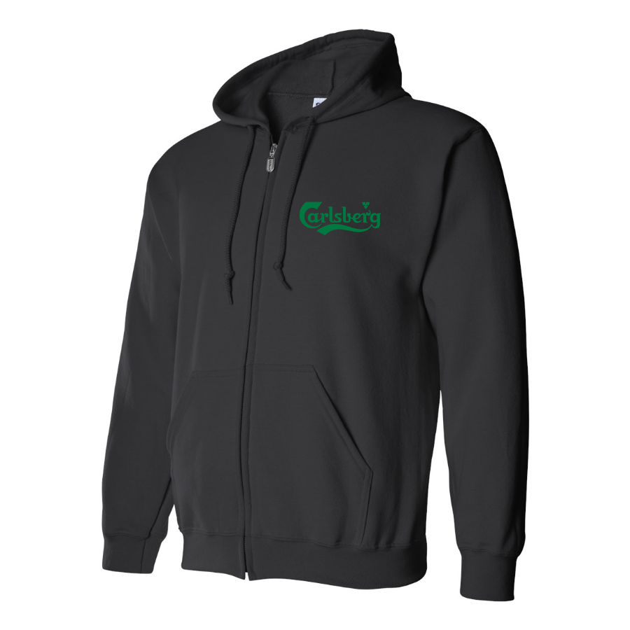 Men's Carlsbery Logo Zipper Hoodie