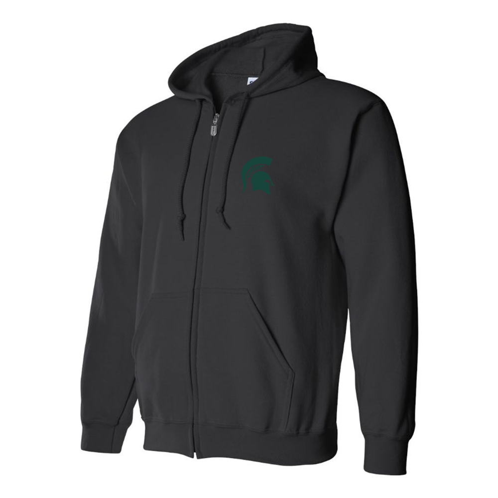 Men's Michigan State Spartans Logo Zipper Hoodie