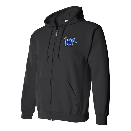 Men's Memphis Tigers Logo Zipper Hoodie