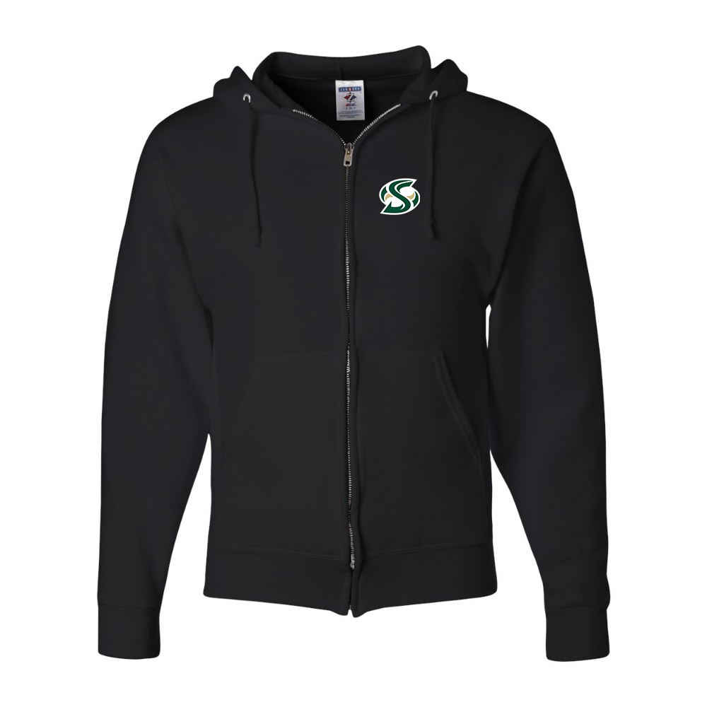 Men's Sacramento State Hornets Logo  JERZEES NuBlend Full-Zip Hooded Sweatshirt