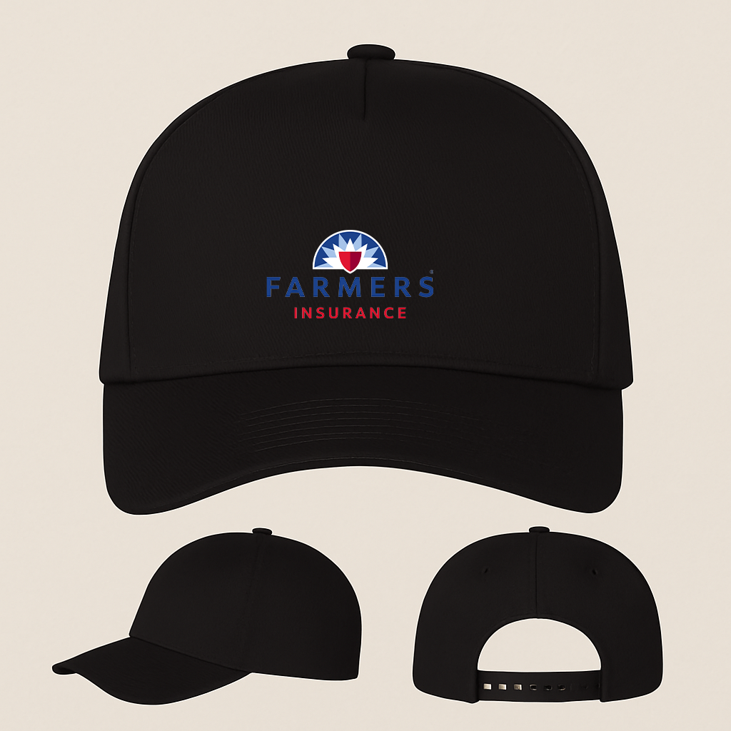 Farmer_s Insurance Logo Five Panel Twill Snapback Cap