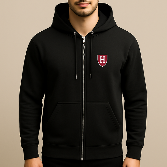 Men's Harvard Crimson Logo Zipper Hoodie