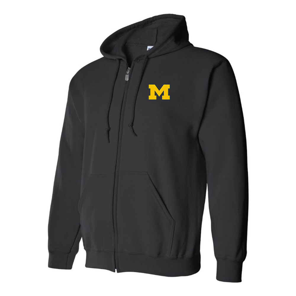 Men's Michigan Wolverines Logo Zipper Hoodie