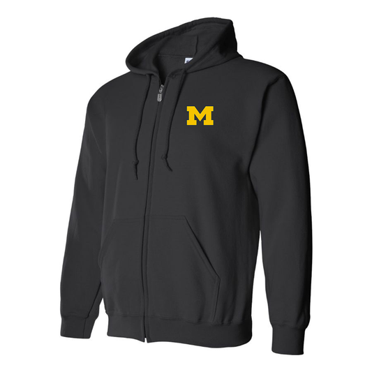 Men's Michigan Wolverines Logo Zipper Hoodie
