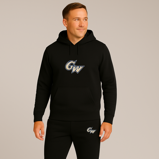 Men's George Washington Colonials Logo Hoodie Joggers Set