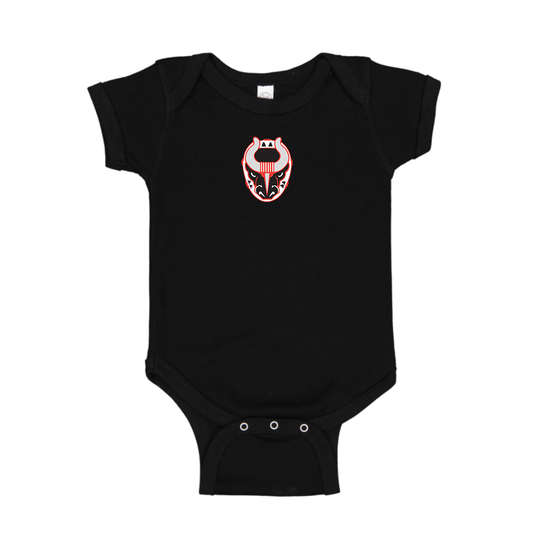 Birmingham Bulls Logo Baby Romper Onesie