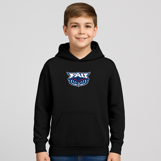 Youth Florida Atlantic Owls Logo Pullover Hoodie