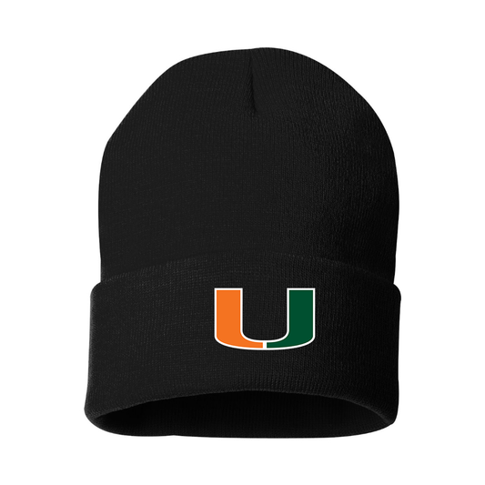 Miami Hurricanes Logo Beanie Hat