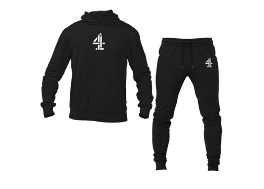 Men's Channel 4 Logo Hoodie Joggers Set