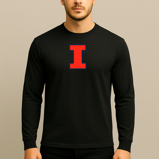 Men's Illinois Fighting Illini Logo Long Sleeve T-Shirt