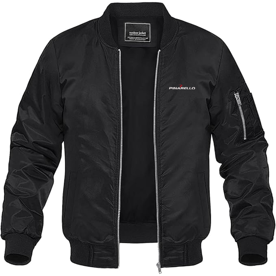 Men's Pinarello Logo Lightweight Bomber Jacket Windbreaker Softshell Varsity Jacket Coat