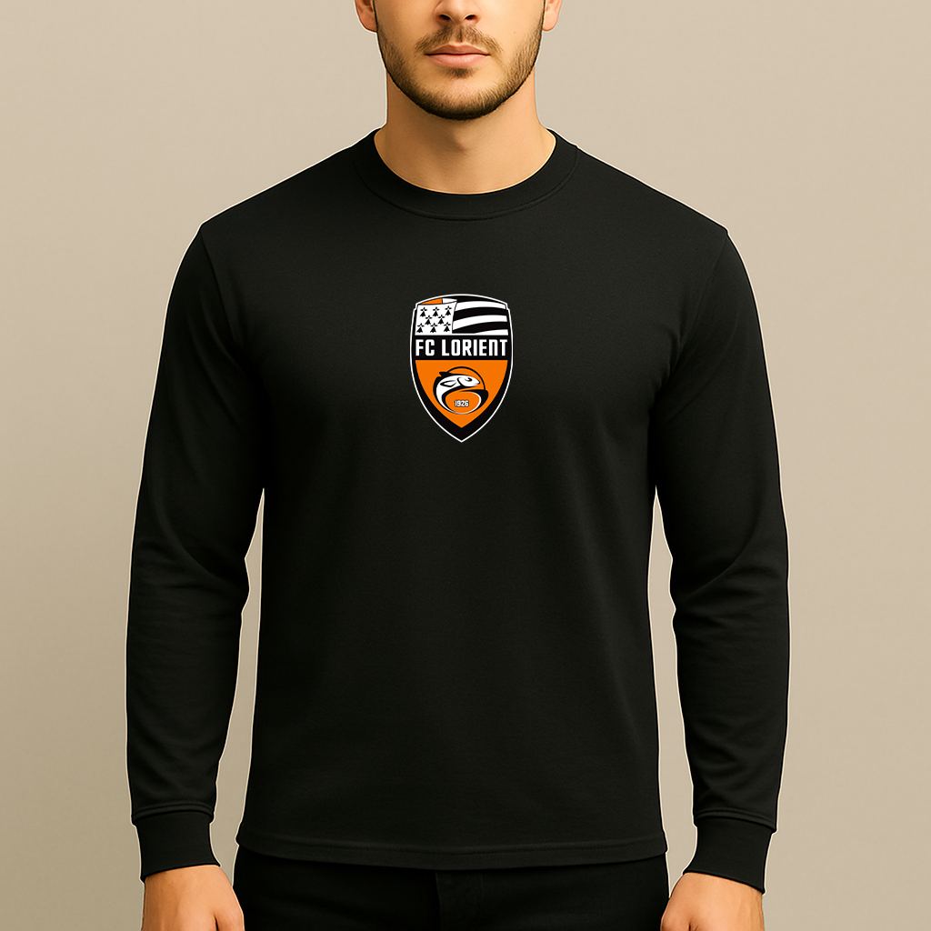 Men's FC Lorient Soccer Logo Long Sleeve T-Shirt