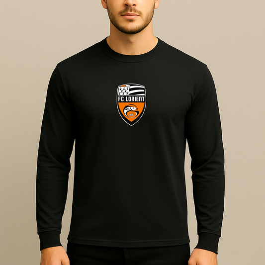 Men's FC Lorient Soccer Logo Long Sleeve T-Shirt