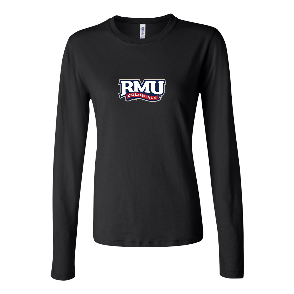 BELLA CANVAS Women’s Robert Morris Colonials Logo Jersey Long Sleeve Tee