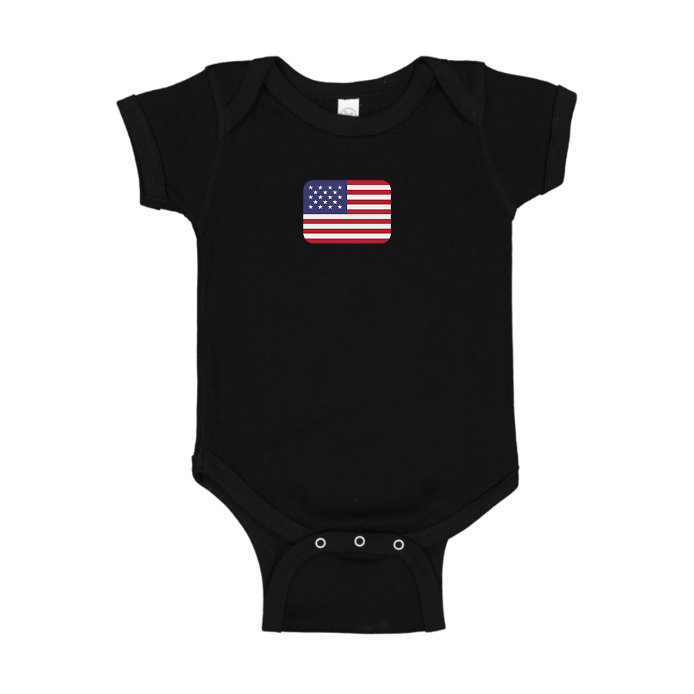 American-Flag-Emoji Baby Romper Onesie