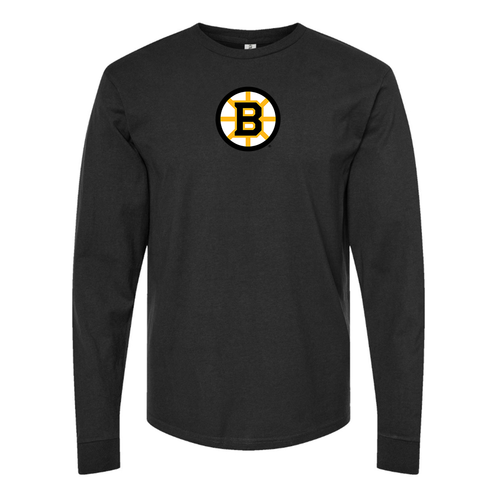 Youth Boston Bruins Logo Cotton Long Sleeve T-Shirt