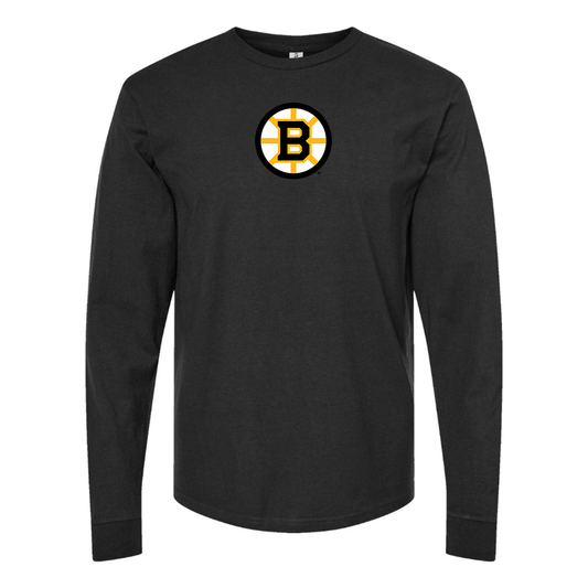 Youth Boston Bruins Logo Cotton Long Sleeve T-Shirt