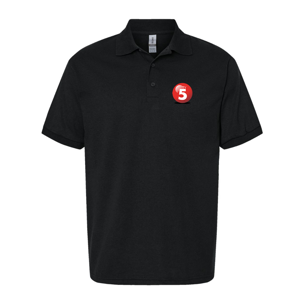 Men's ABC TV5 Logo Gildan Dry Blend Jersey Polo