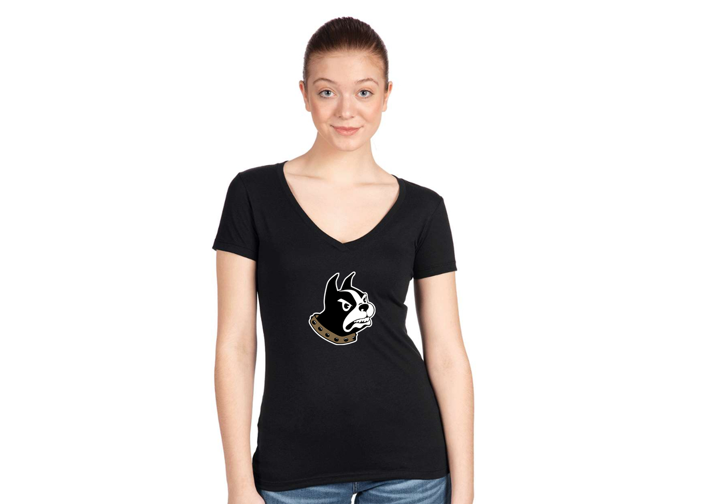Women's Wofford Terriers Next Level V-Neck T-Shirt