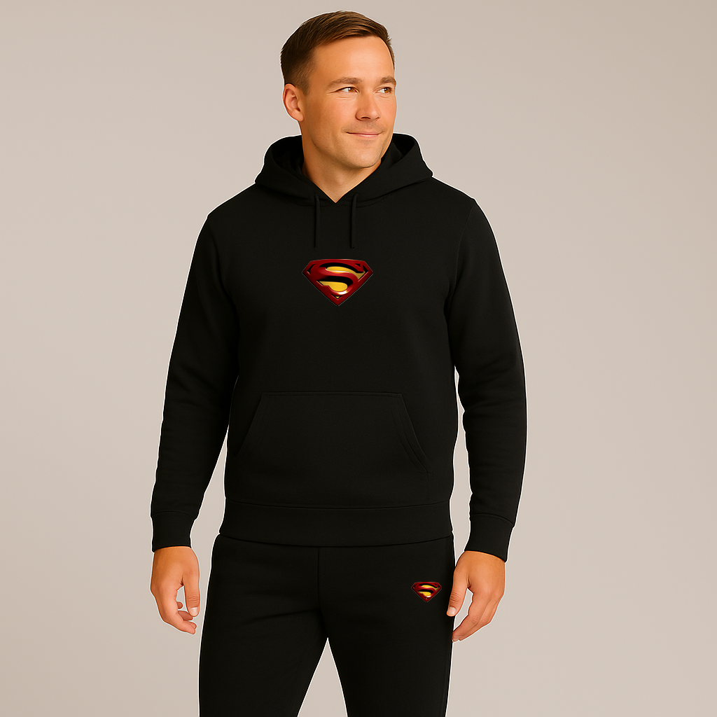 Men's Superman Superhero Hoodie Joggers Set